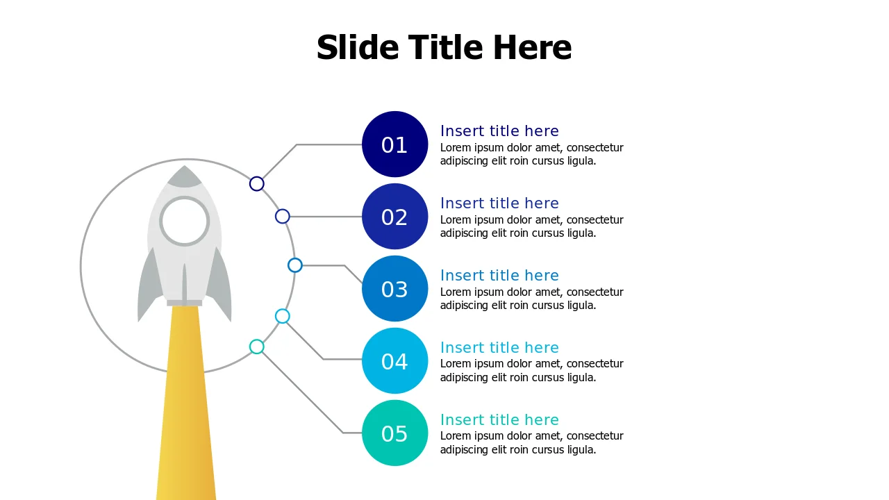 Proa Template Rocket Launch 5-Step Process Infographic — Pro… | PPT Design