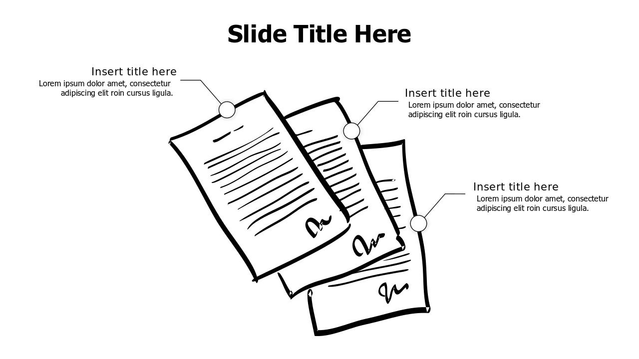 Contract Document Stack Contract Document Stack Doodle Infographic | PPT Design