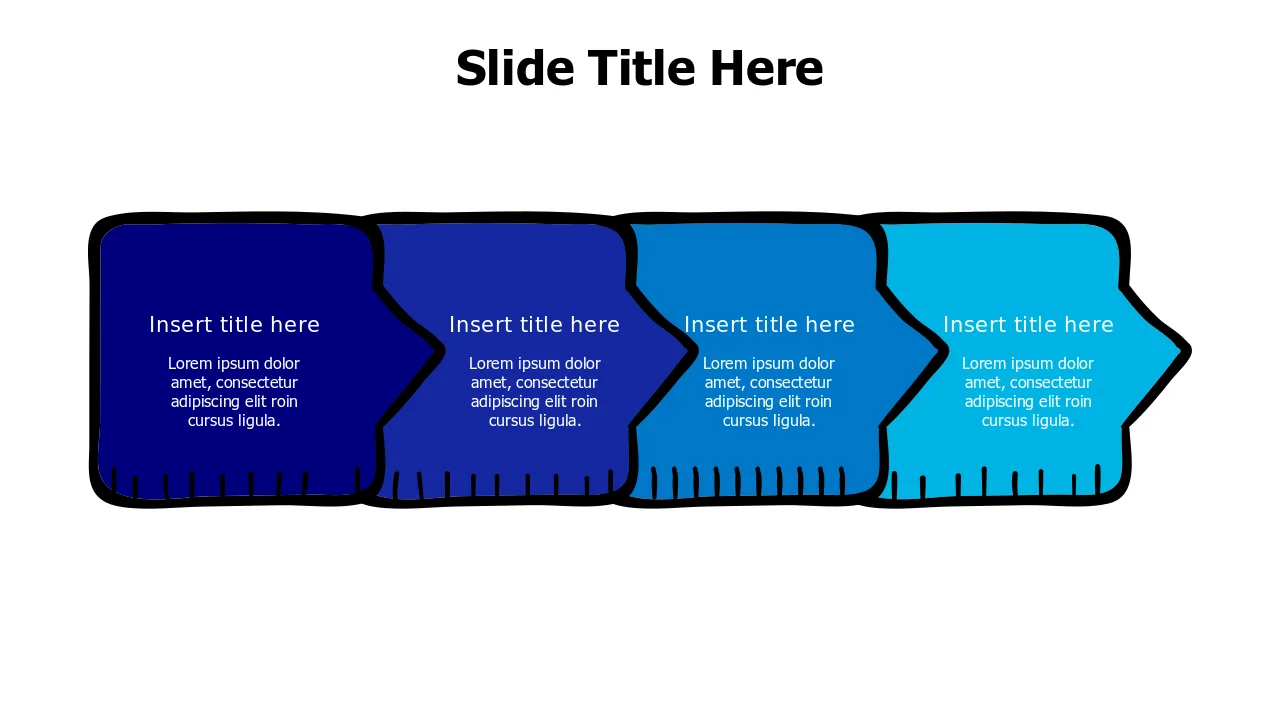 Four Step Process Arrow Chain Infographic | PPT Design