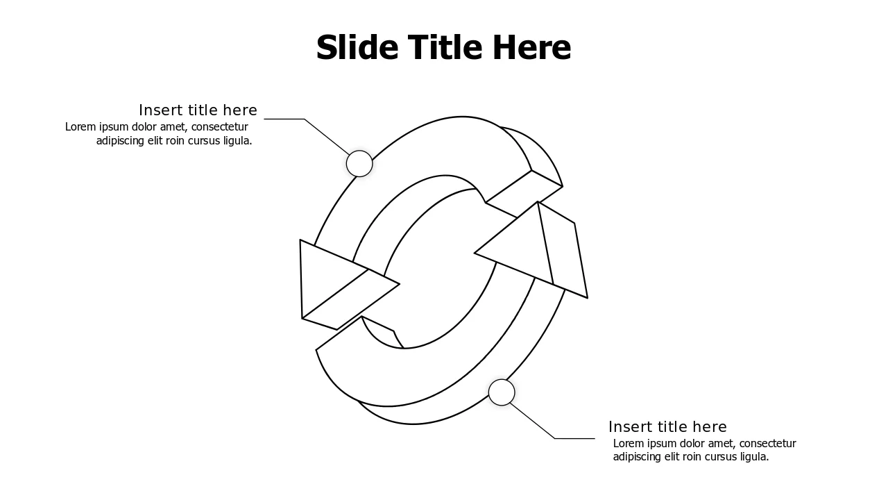 Two Arrow Continuous Loop Sketch Diagram | PPT Design