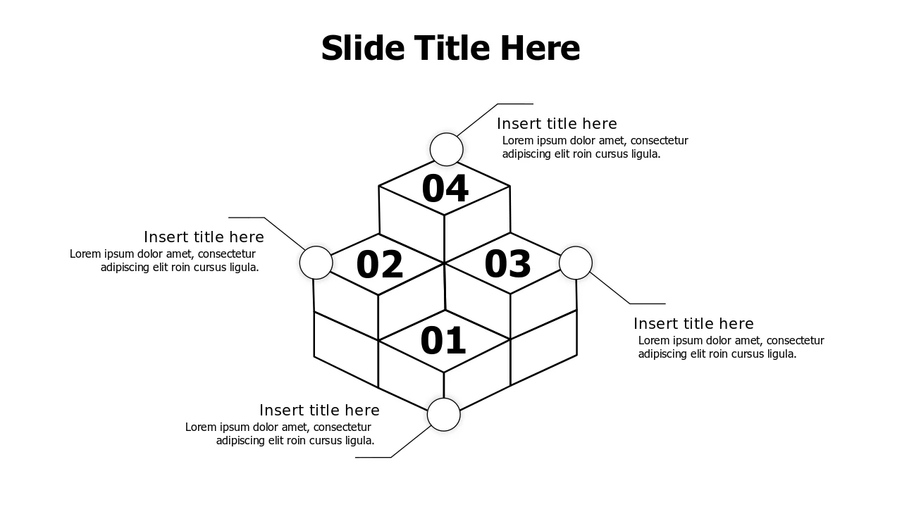 4-Step Building Blocks Process Diagram | 3D | PPT Design