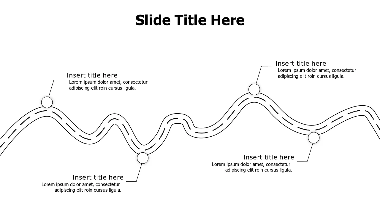 Winding Path Journey Roadmap Template — Modernâ€¦ | PPT Design