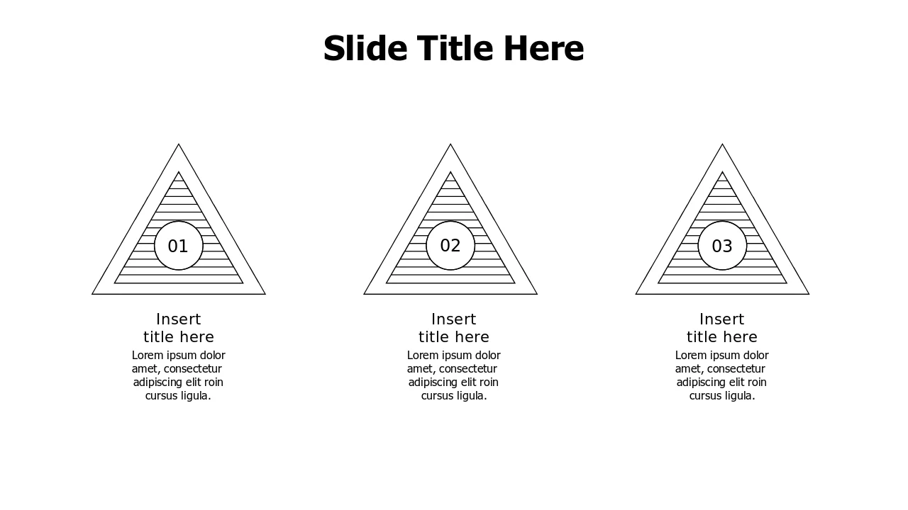Three Step Triangle Process Outline | PPT Design