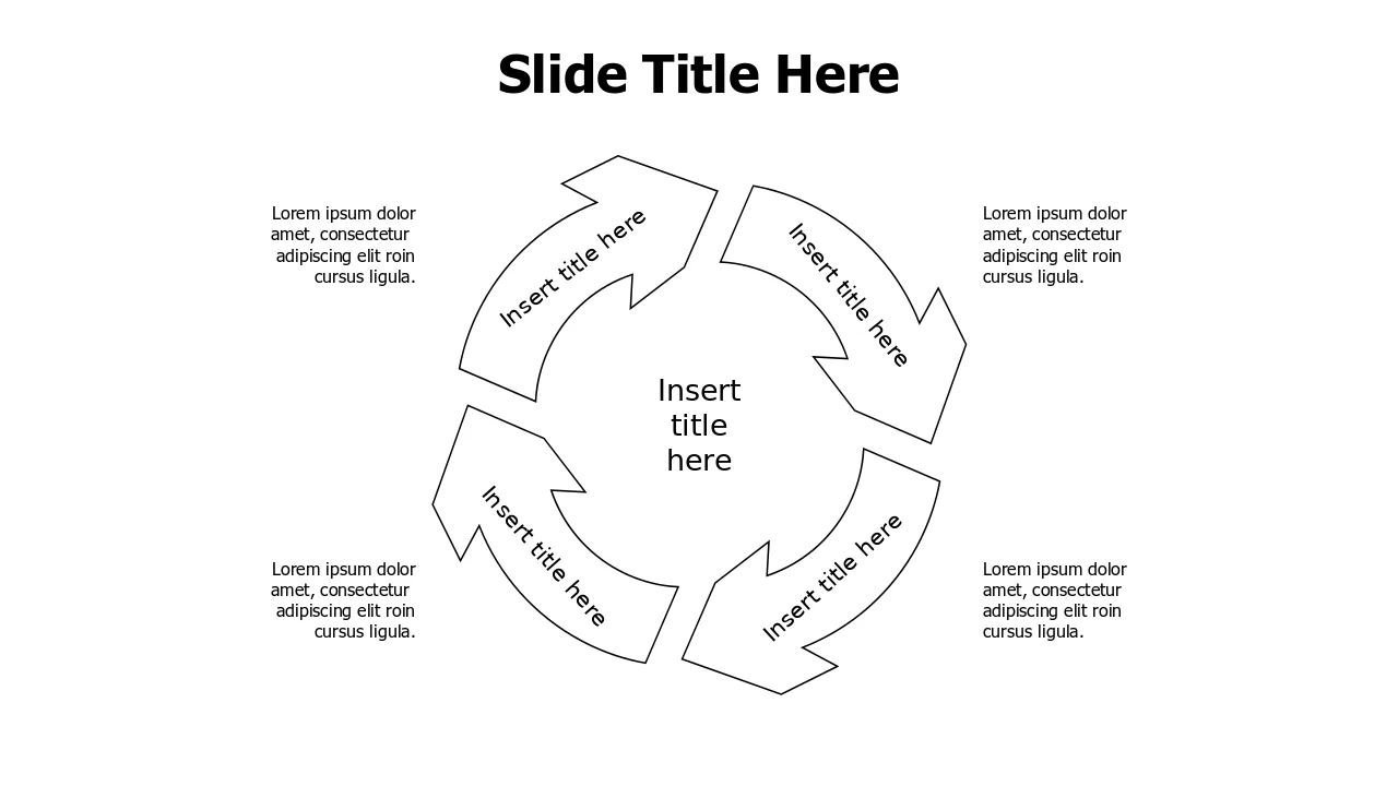 4-Step Circular Process Arrow Diagram — Alterna… | PPT Design