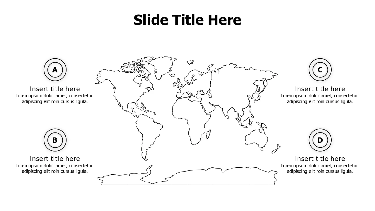 Global Business Sketch Map Layout | Maps | PPT Design