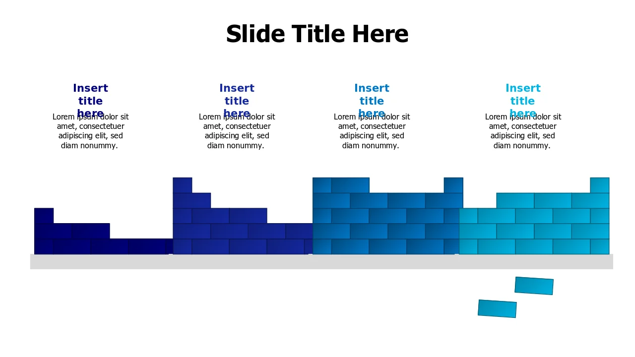 Four Stage Building Block Process Infographic | PPT Design