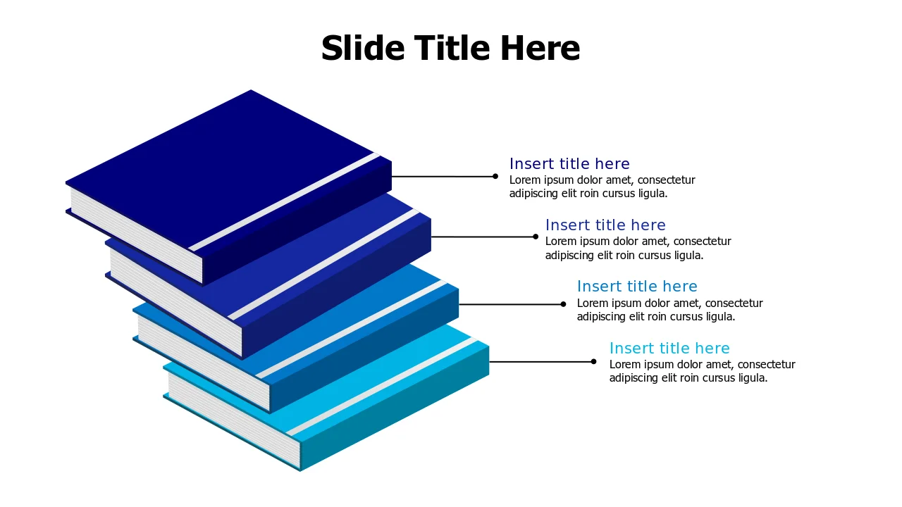 Four Layer Book Stack Infographic — Alternate â€¦ | PPT Design