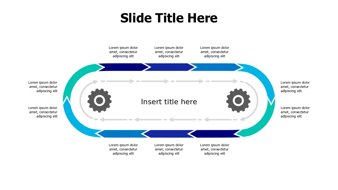 Continuous Process Loop Arrow Infographic | PPT Design