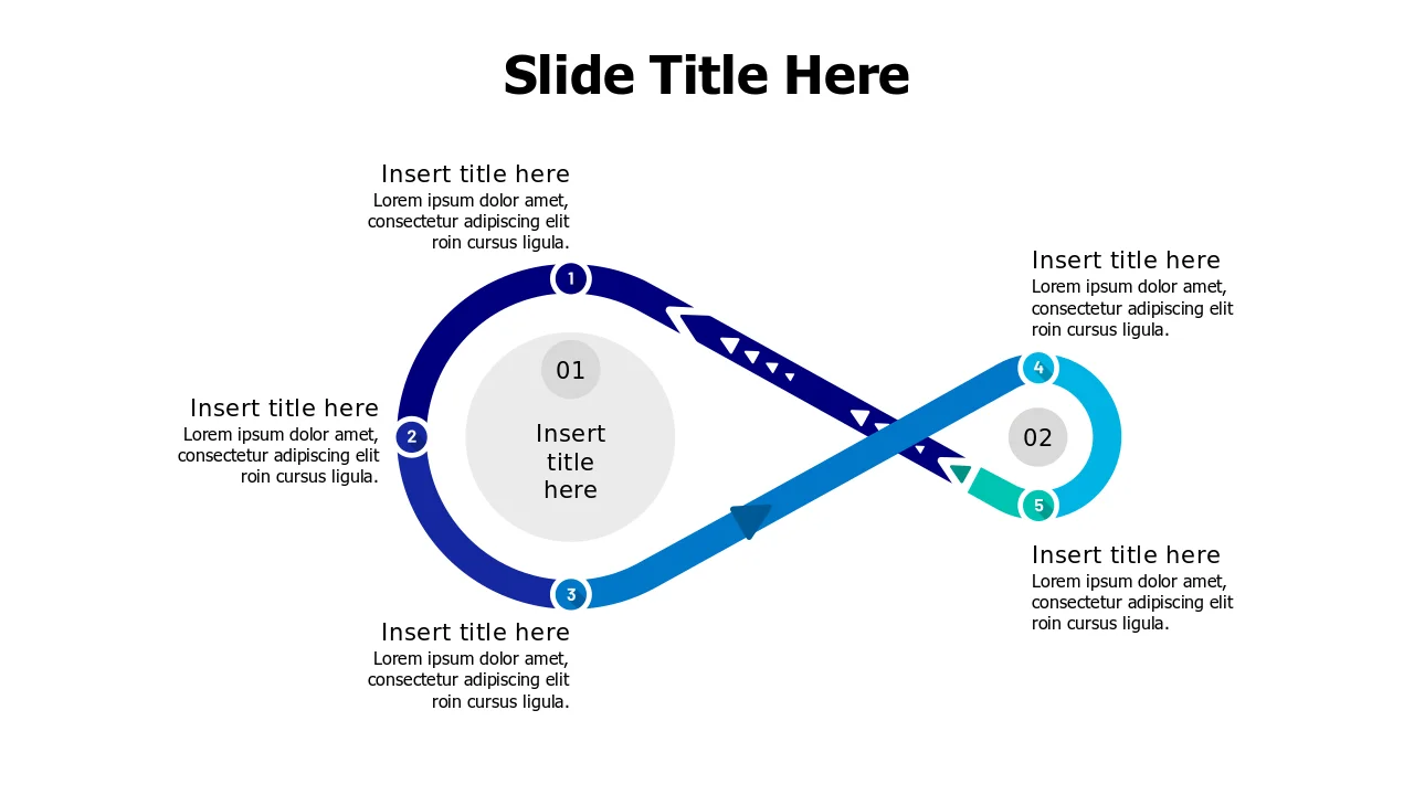 Two-Step Infinity Process Flow Diagram | PPT Design