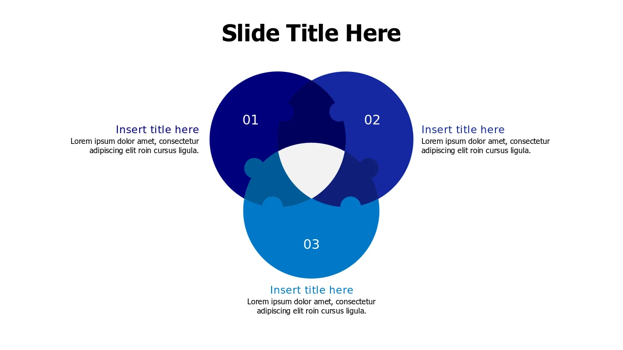 Three Circle Venn Diagram Puzzle | Puzzles | PPT Design