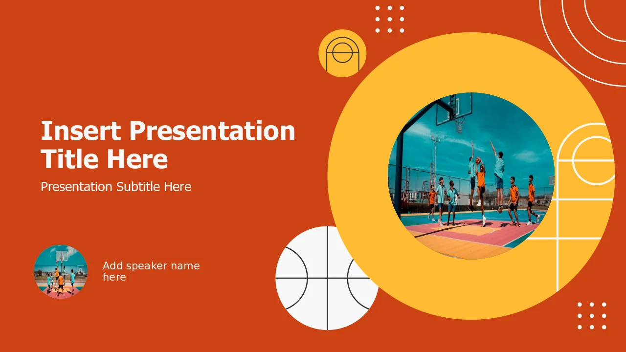 Basketball Circular Design Cover Template | PPT Design