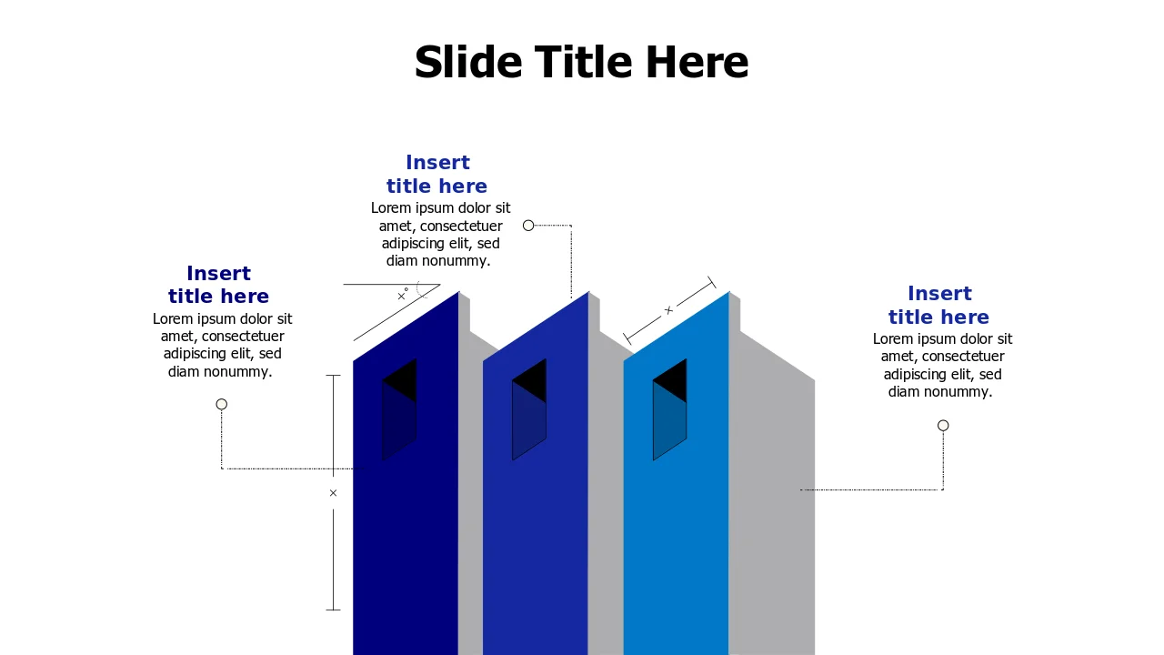 Three Building Heights Comparison Chart | PPT Design