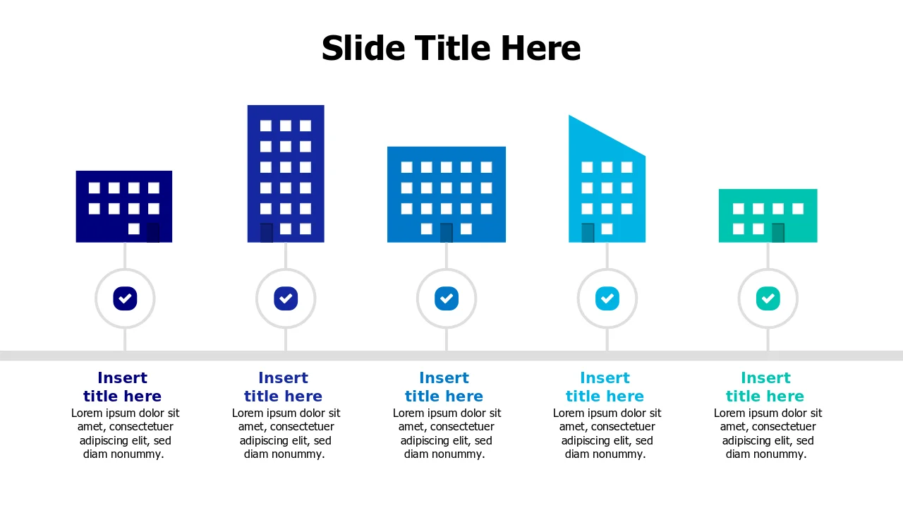 Property Abstract Timeline Example Property Development Five Stage Timeline Infog… | PPT Design