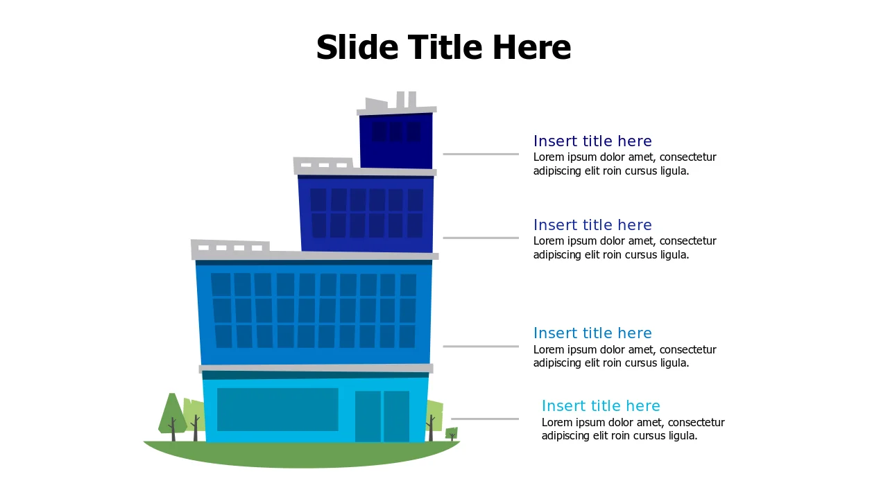 Four Story Building Construction Levels Infogra… | PPT Design