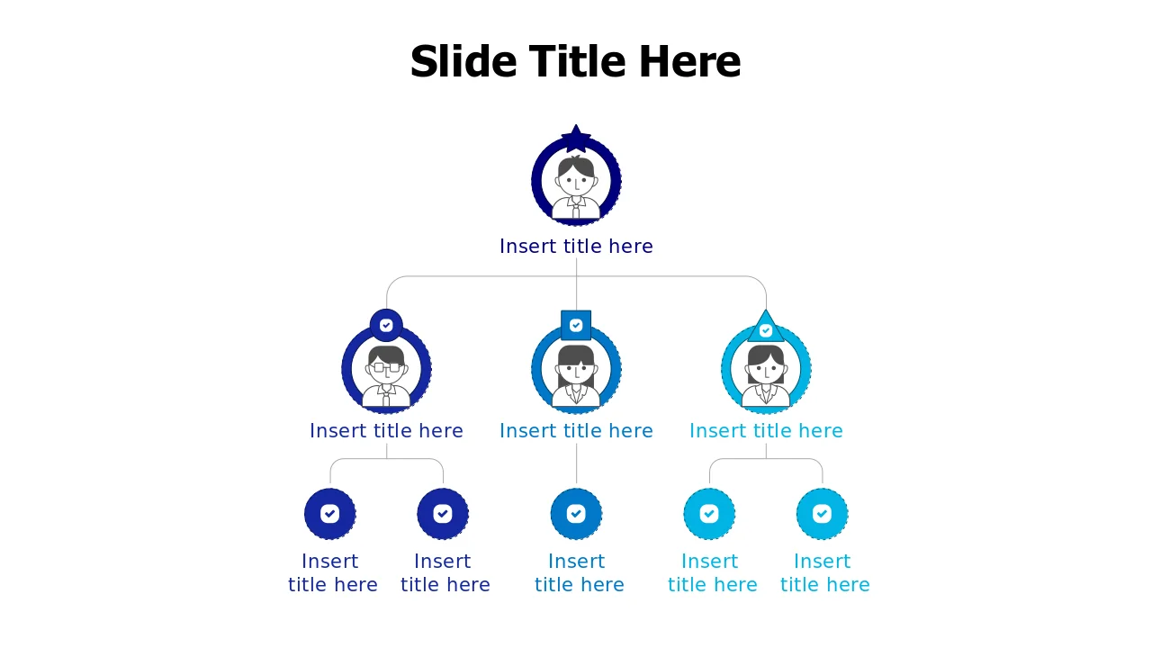 5-Level Corporate Hierarchy Tree Chart — Alterâ€¦ | PPT Design