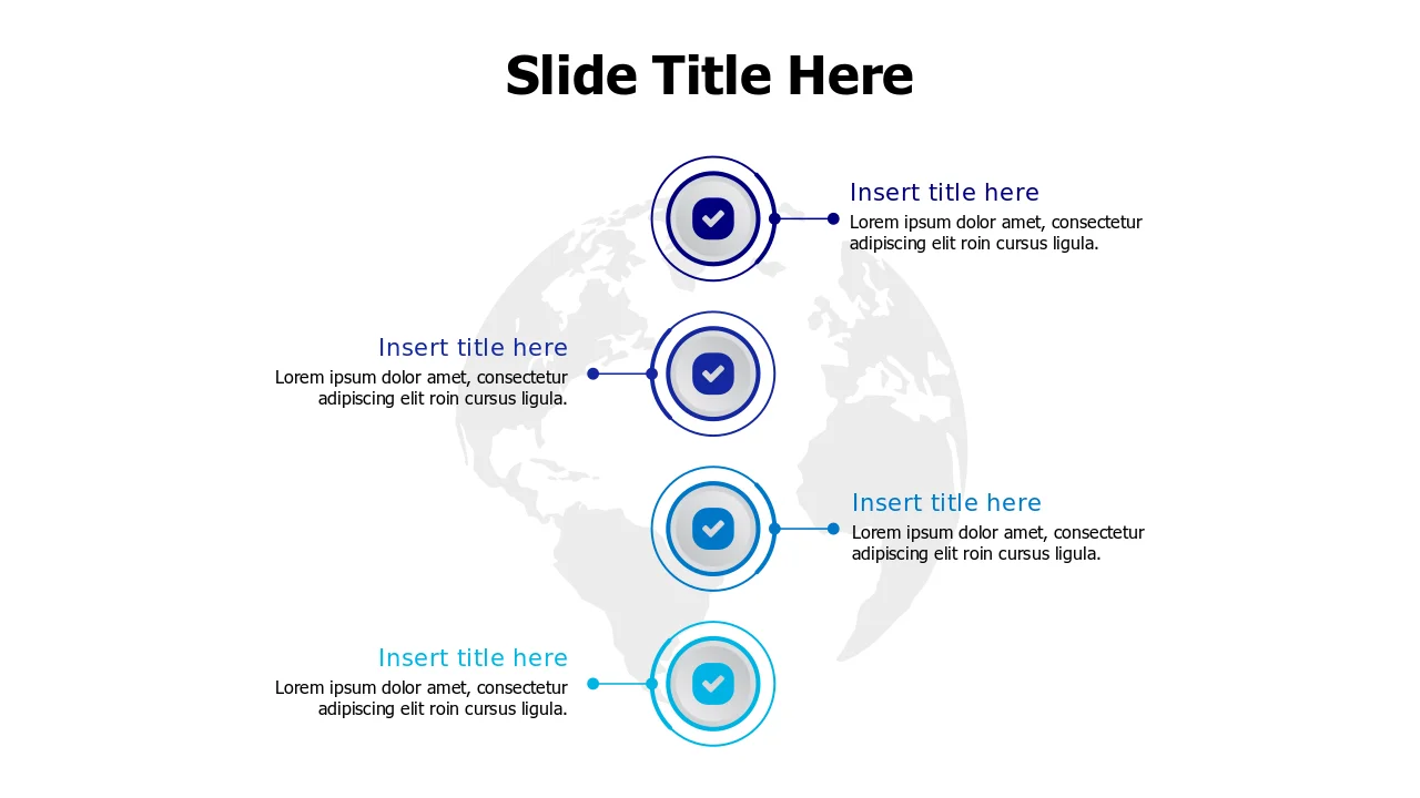 Global Business Points World Map Infographic | PPT Design