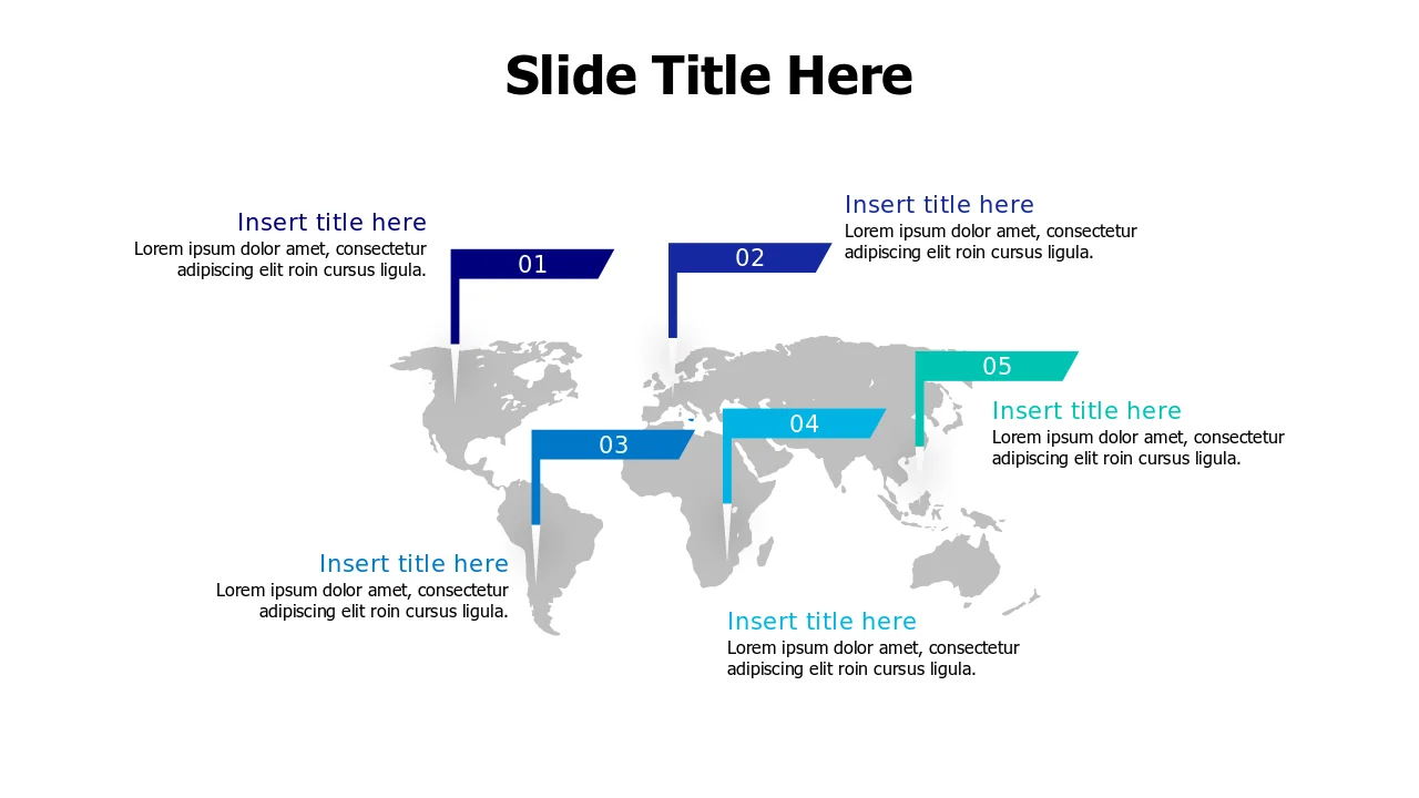 Global Business Strategy World Map Infographic | PPT Design