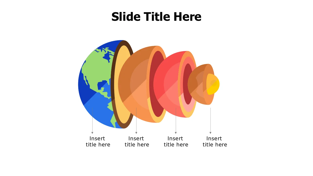 Earth Layers Cross Section Infographic | Maps | PPT Design