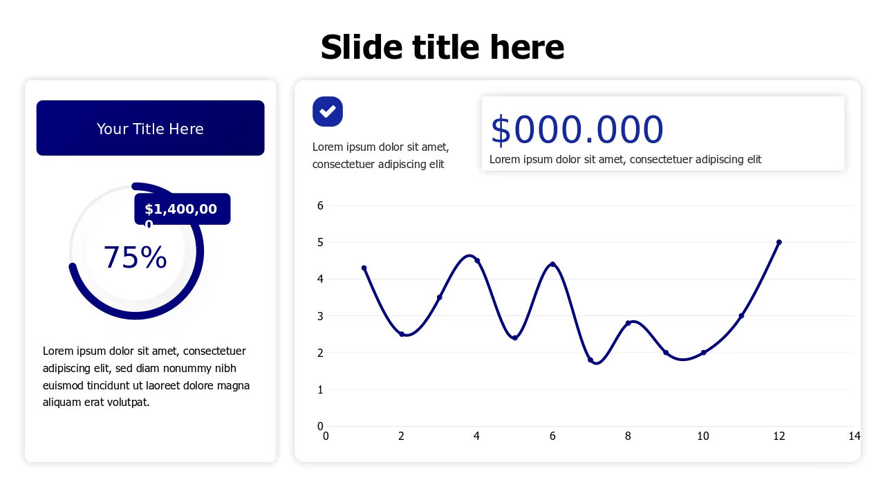 Business Metrics Dashboard Blue Layout | PPT Design