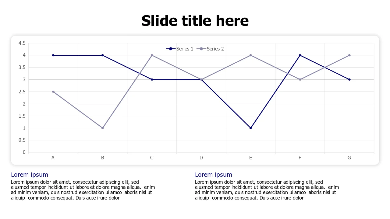 Dual Line Chart Analytics Dashboard | PPT Design