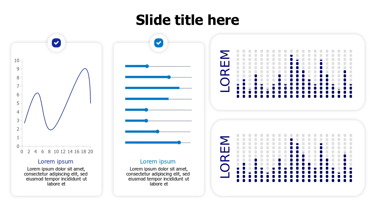 Four Chart Analytics Dashboard Layout — Alternâ€¦ | PPT Design