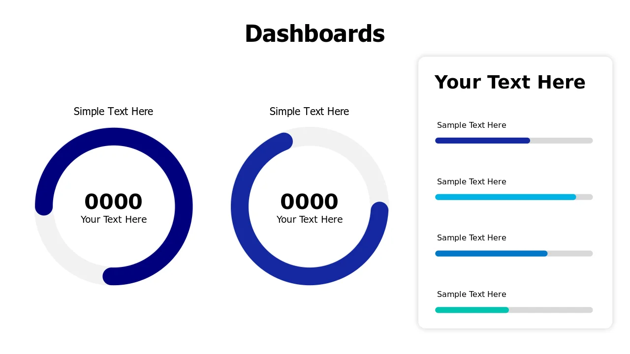 Circular Progress Meter Dashboard Layout | PPT Design