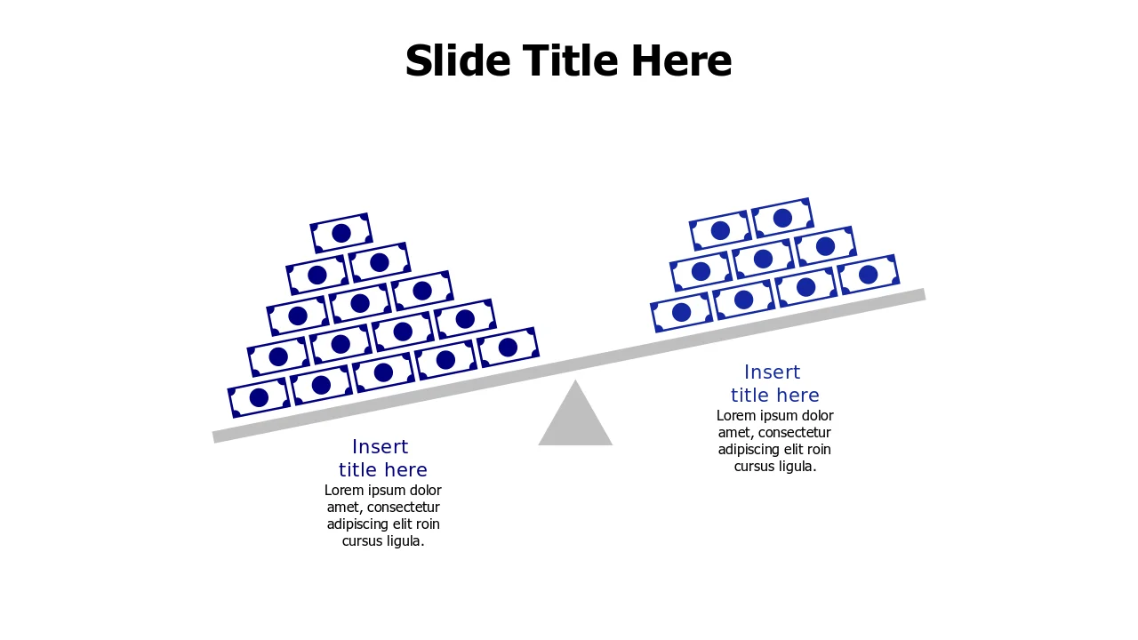 Financial Balance Scale Money Comparison | PPT Design