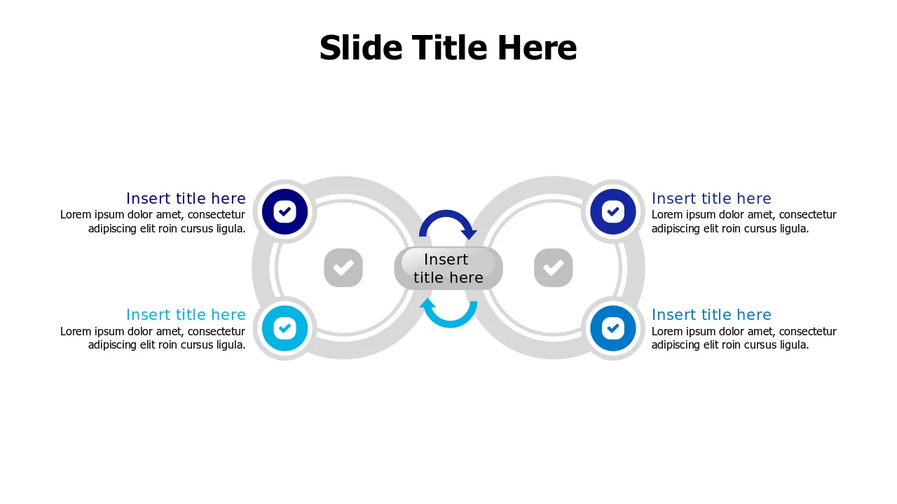 4-Step Circular Process Flow Diagram 1C8A | PPT Design