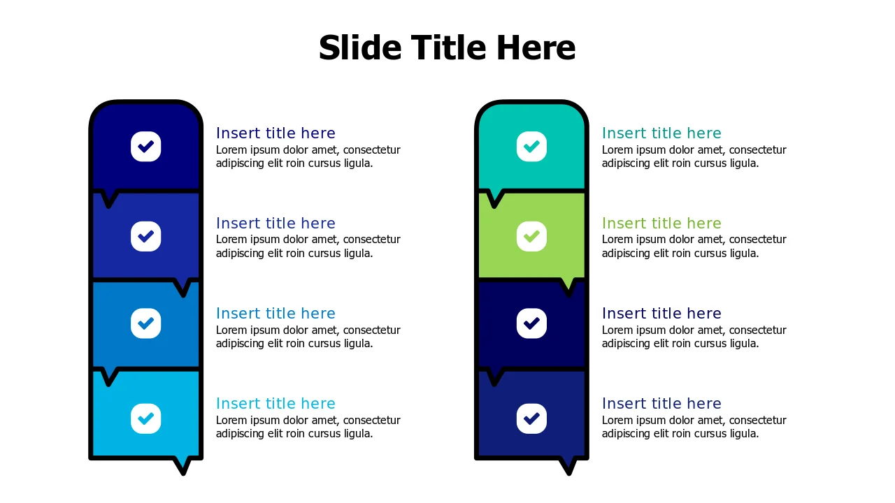 8-Point Checklist Speech Bubble Layout | PPT Design