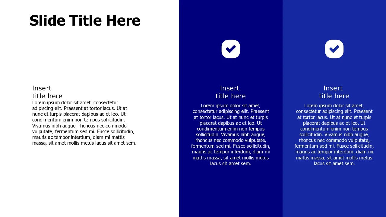 Two Option Checkmark Comparison Layout | PPT Design