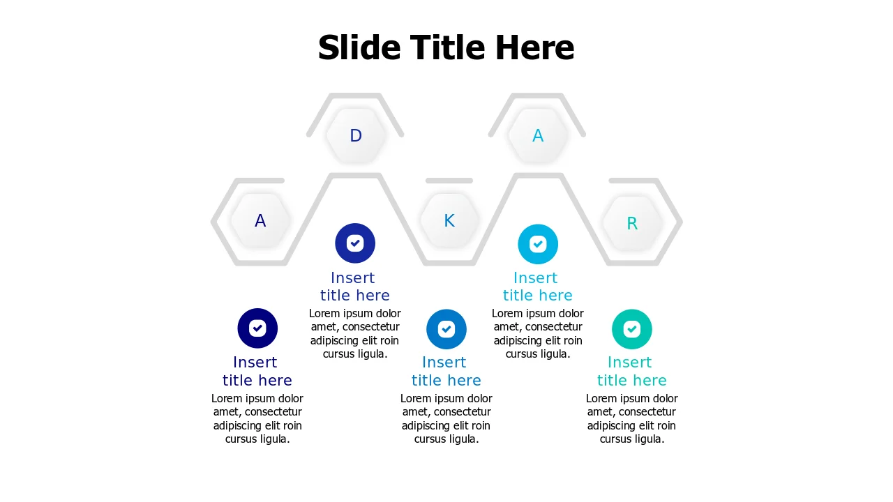 Hexagonal Network Process Flow Diagram | PPT Design