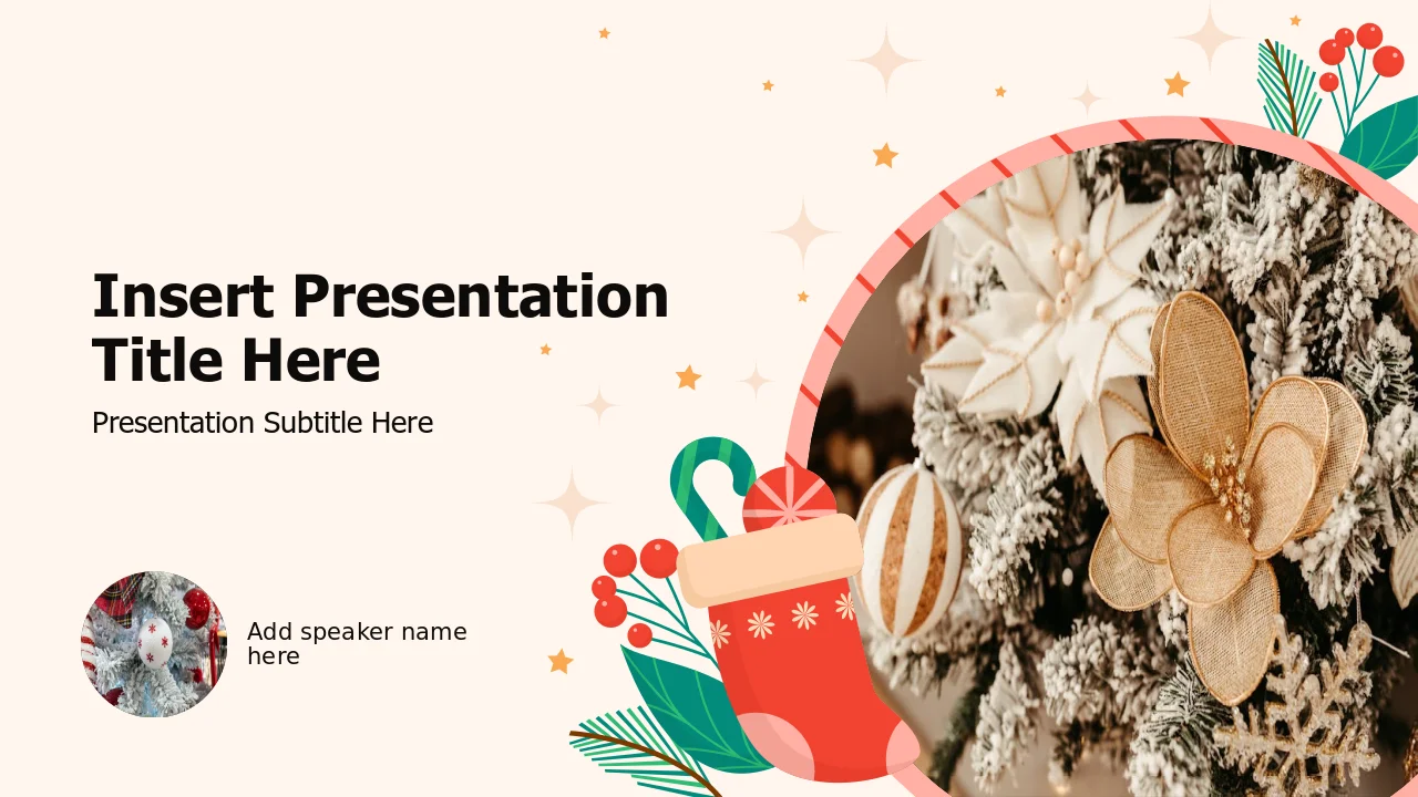Christmas Gift Presentation Cover Template | PPT Design