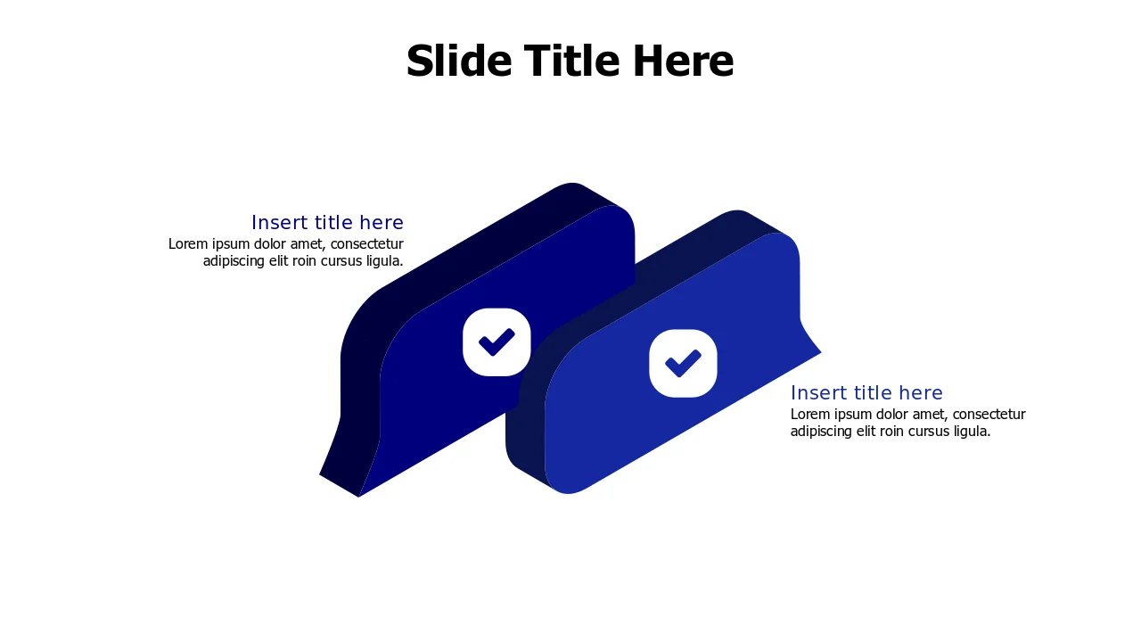 Dual Perspective 3D Speech Bubble Layout | 3D | PPT Design