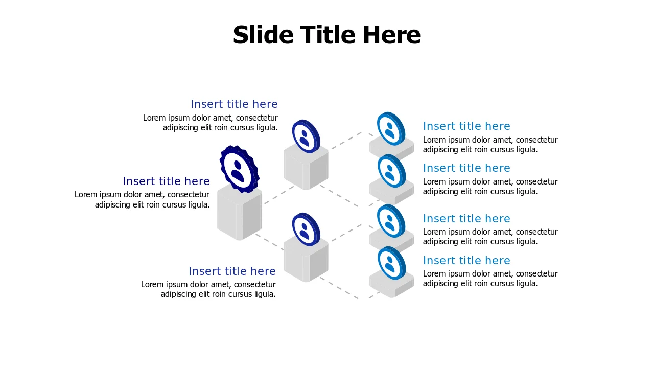 Six Step Layered Process 3D Blocks | 3D | PPT Design