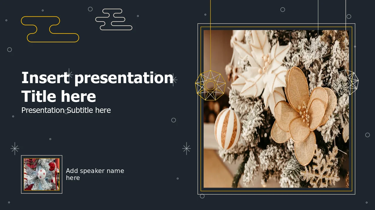 Christmas Gingerbread Cookie Frame Cover Templâ€¦ | PPT Design
