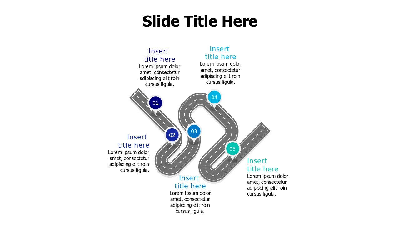 Five Milestone Journey Roadmap Infographic | PPT Design