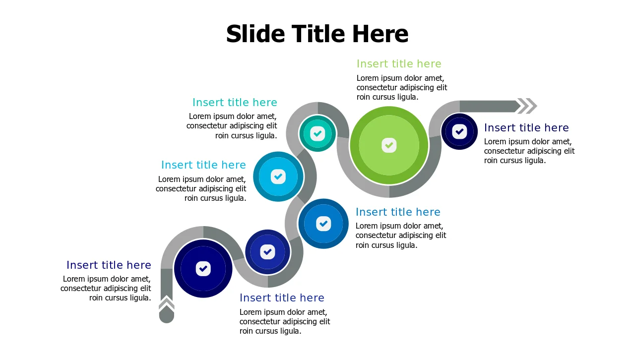 Seven Step Circular Process Flow Infographic | PPT Design