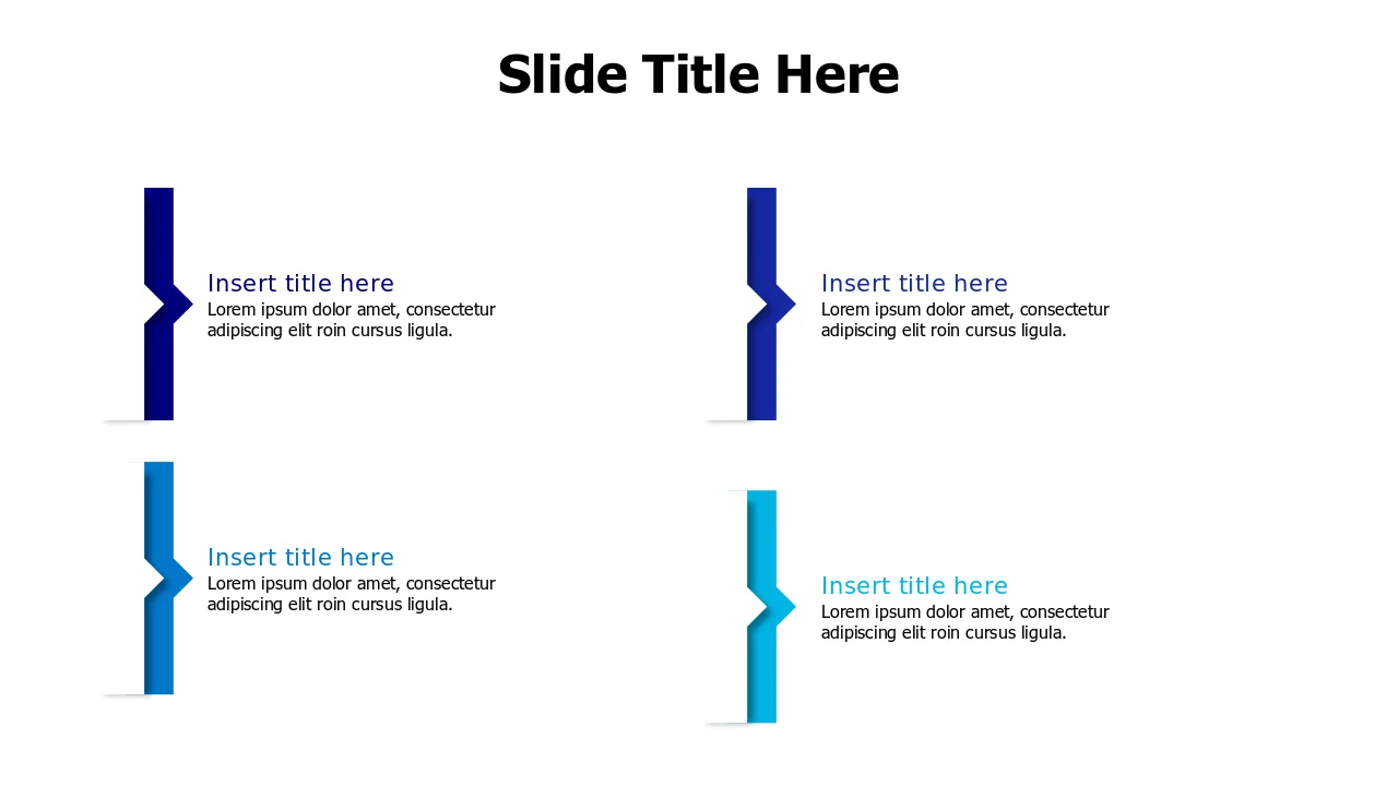 Four Arrow Ribbon Process Flow | Arrows | PPT Design