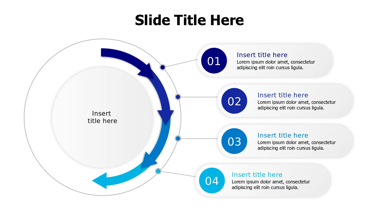 4-Step Process Circular Arc Infographic | PPT Design