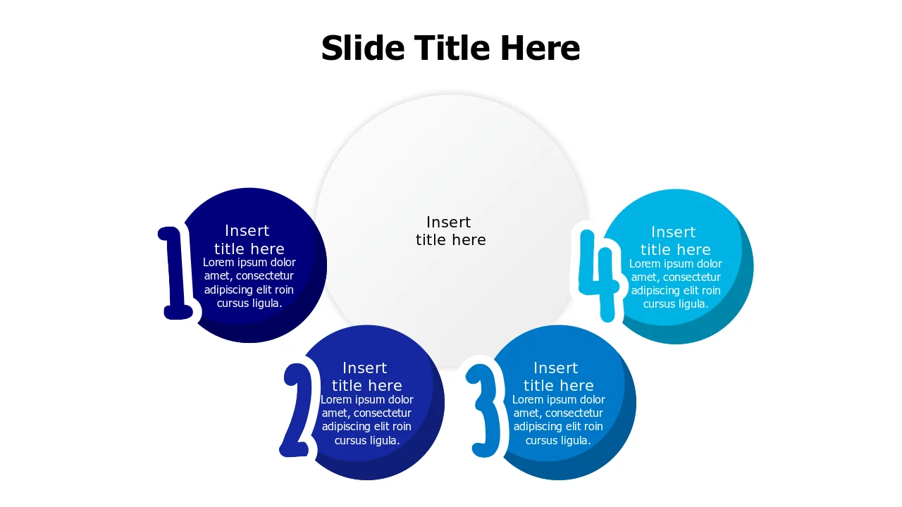 Four Step Doodle Number Process Circle | Round | PPT Design