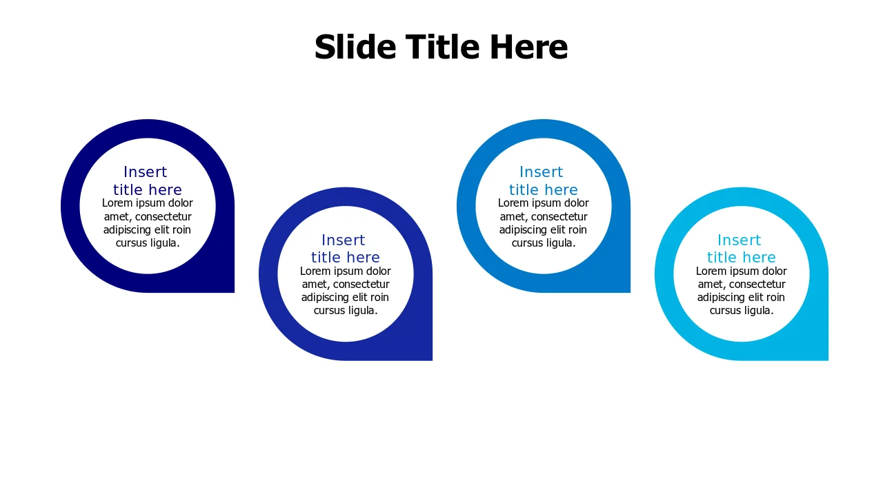 Four Step Communication Process Speech Bubbles | PPT Design