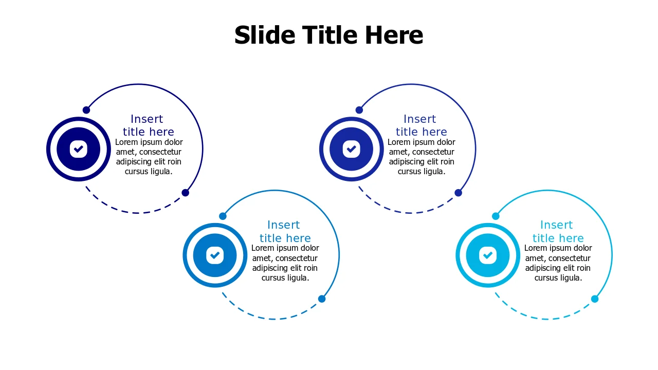 Four Circle Process Flow Infographic | PPT Design