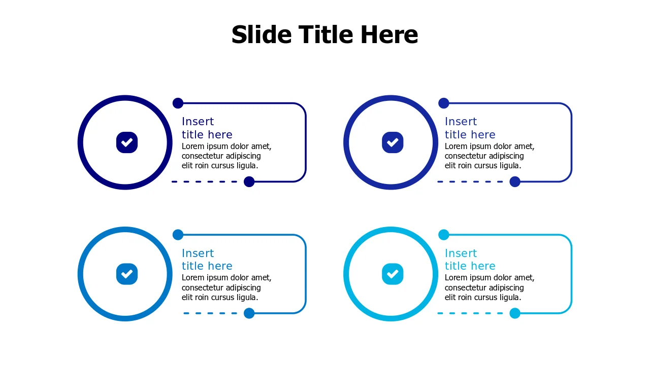 Four Step Checkmark Process Infographic | PPT Design