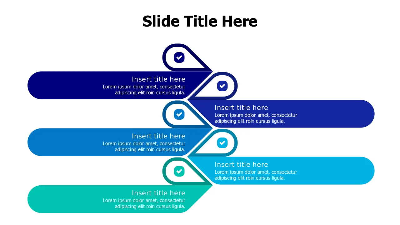 Five Step Arrow Process Flow Infographic | PPT Design