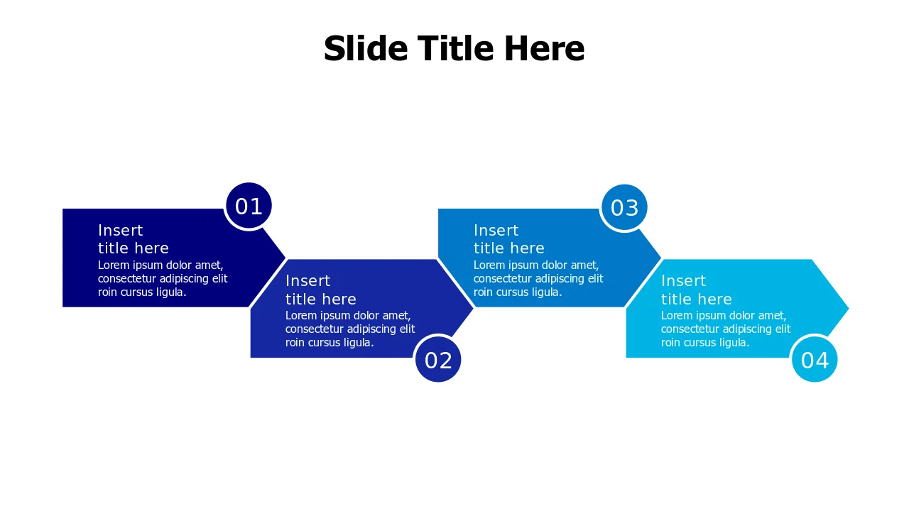 4-Step Process Arrow Chain Diagram — Alternateâ€¦ | PPT Design