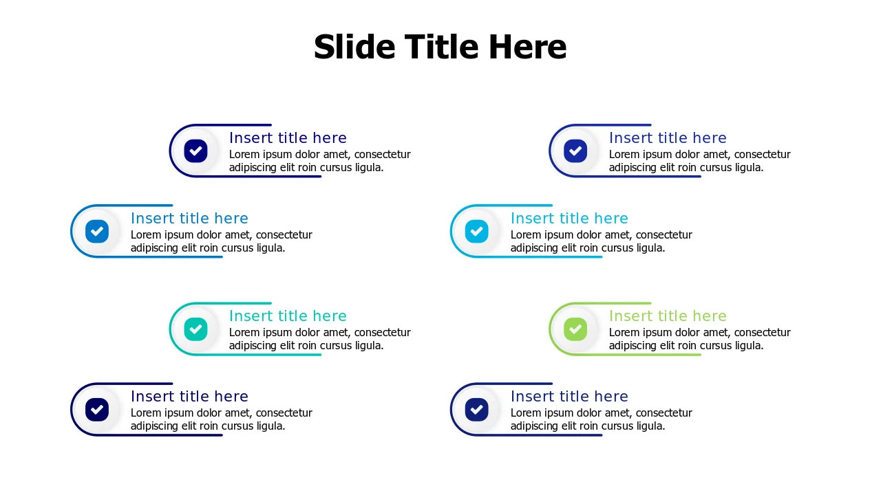 Powerpoint Slide Layout 8 Topics 8-Point Curved Timeline Process Layout | Agenda | PPT Design