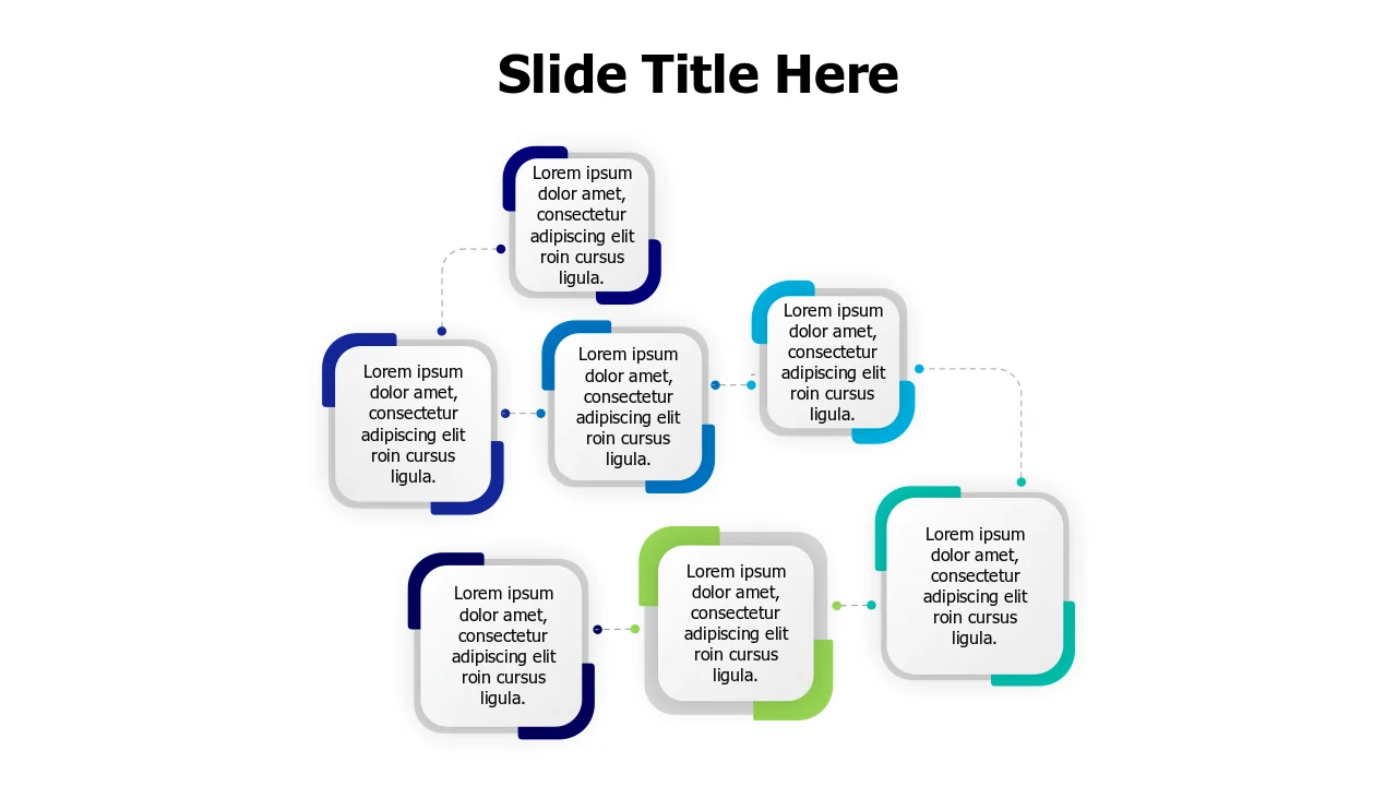 7 Step Process Flow 7-Step Connected Process Flow Diagram | PPT Design