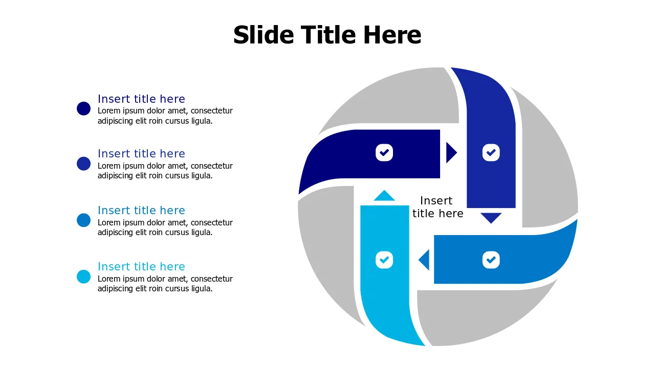 4-Section Circular Process Flow Diagram — Alteâ€¦ | PPT Design