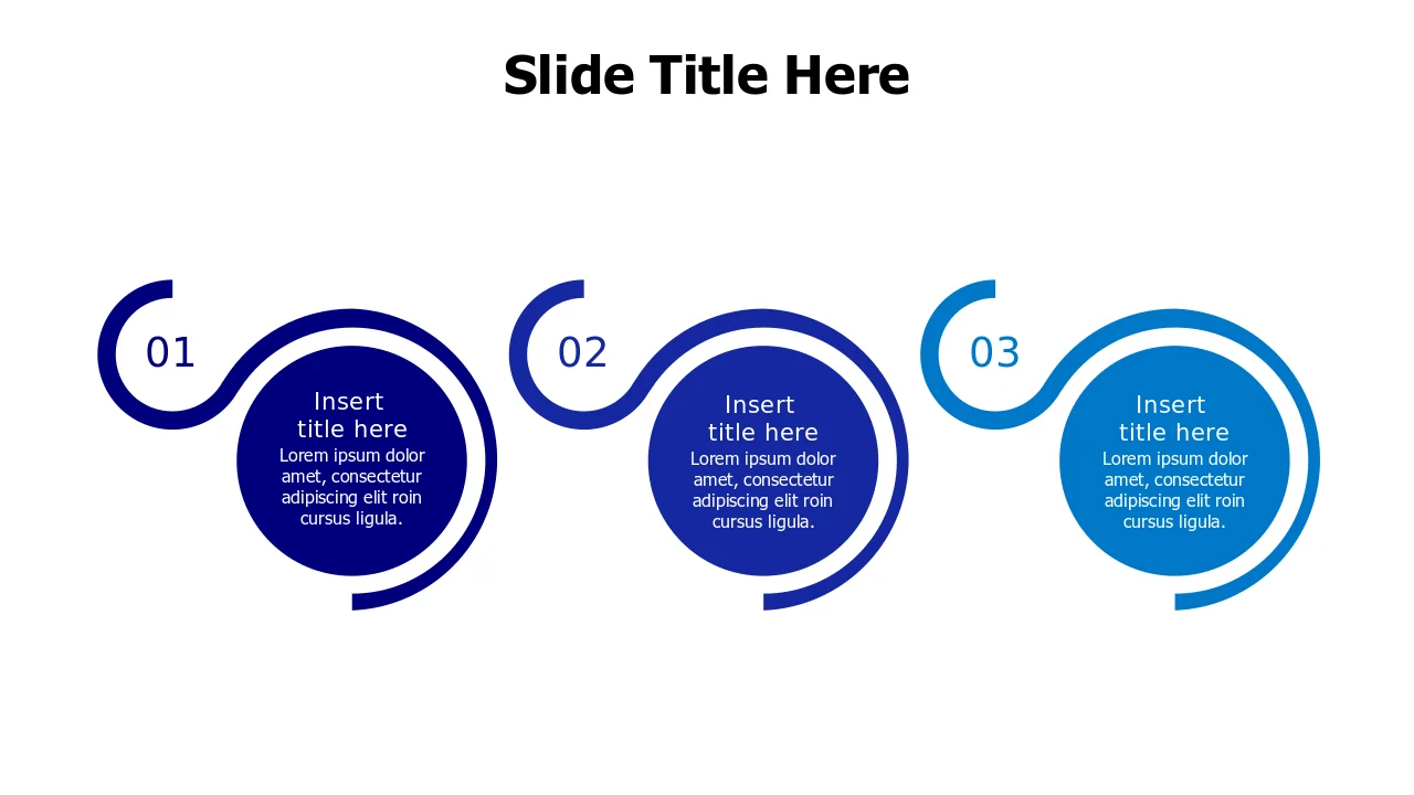 Three Step Curved Arrow Process Flow — Alternaâ€¦ | PPT Design