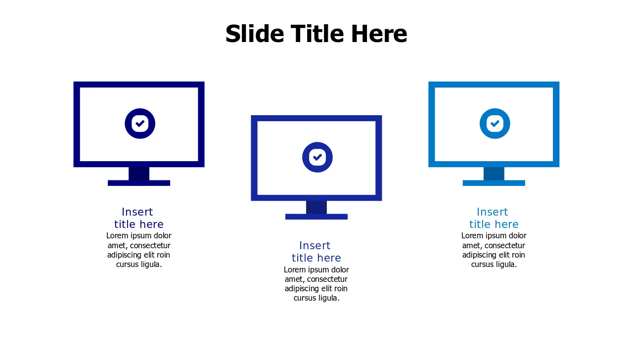 Triple Monitor Display Comparison Layout | PPT Design